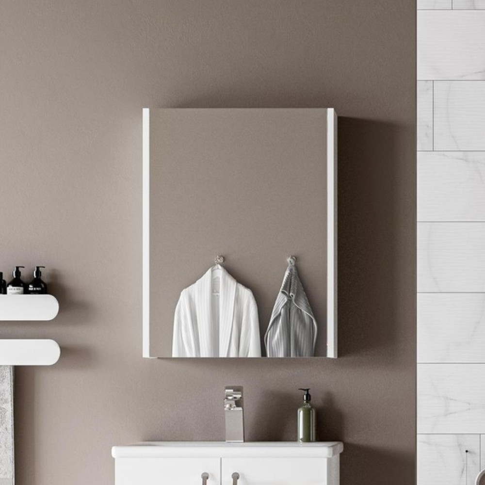 Trio Modül Üst Dolap Kombin - 60-70-90 cm Uyumlu - Mdf Parlak Beyaz Banyo Dolabı / Mobilyası Fiyatı