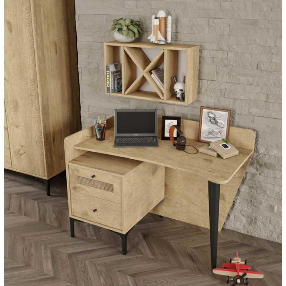 Trio Wood Ders Çalışma Masası - G120XY75XD60 - Meşe Çalışma Masası Fiyatı