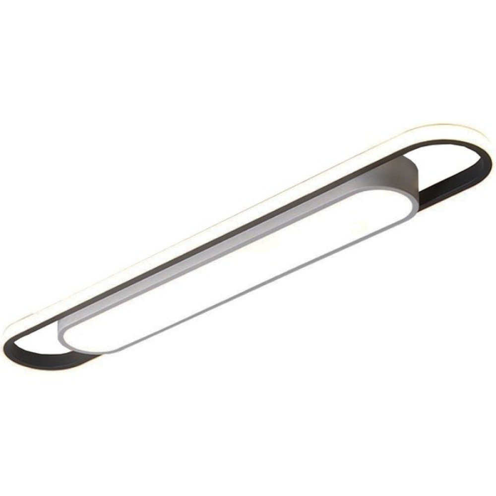 Triolux TRA34203 Eco 120*18 cm LED Avize Plafonyer Long Drumbelt - Işık Rengi 3000K Sıcak Beyaz - Siyah Avize Fiyatı