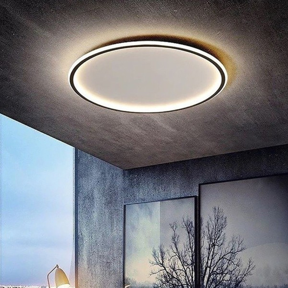 Triolux TRA54105 Eco Ø60 cm LED Avize Plafonyer Basıs - Işık Rengi 3000K Sıcak Beyaz - Antrasit Avize Fiyatı