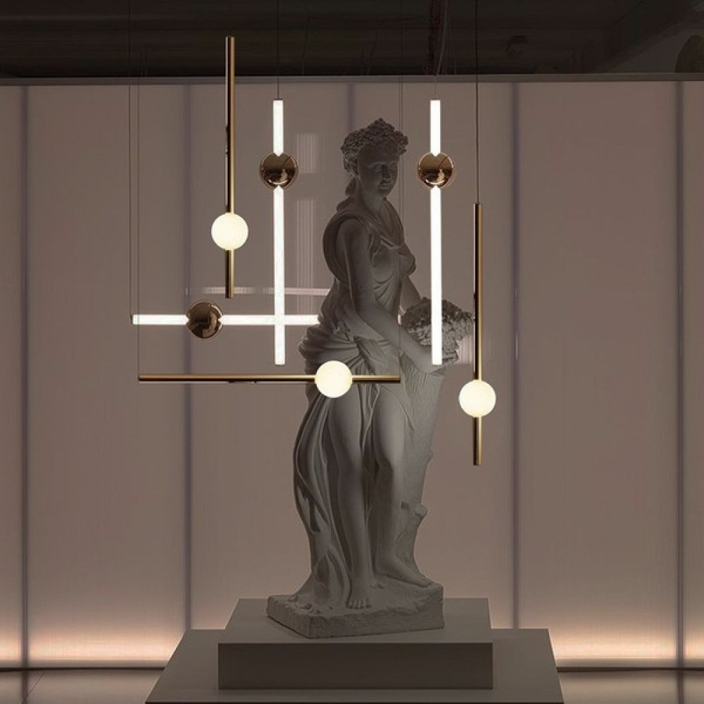 Triolux TRV83071 Pro 120*100 cm LED Avize Sarkıt Lux Queen - Işık Rengi 6500K Soğuk Beyaz - Antrasit Avize Fiyatı