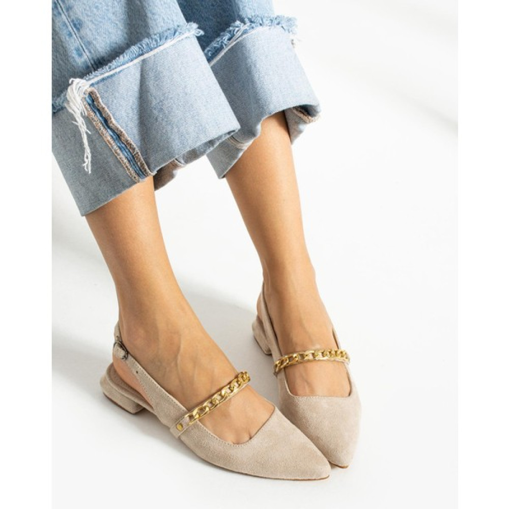 Trios Shoes Kadın Sivri Burun Tokalı Babet TS1175 Babetler Fiyatı