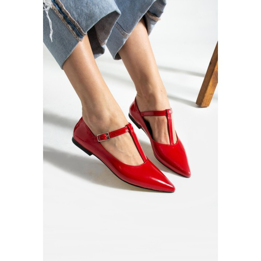 Trios Shoes Kadın Tokalı Sivri Burun Babet Ayakkabı Ts1166 Babetler Fiyatı