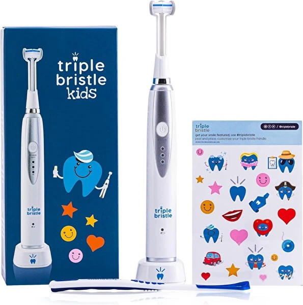Triple Bristle Çocuk Sonic Diş Fırçası - Diş ve Diş Etlerini Temizlemek İçin Şarjlı Diş Fırçası ve Aksesuarları Fiyatı