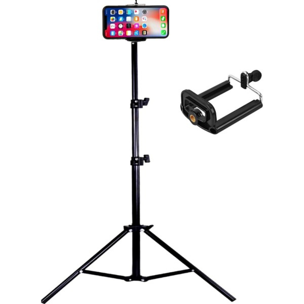 Tripod 2.1 mt 360 Döner Başlıklı Telefon Tutucu Ring Light Metal Işık Stüdyo Lamba Ayağı Tripodlar Fiyatı