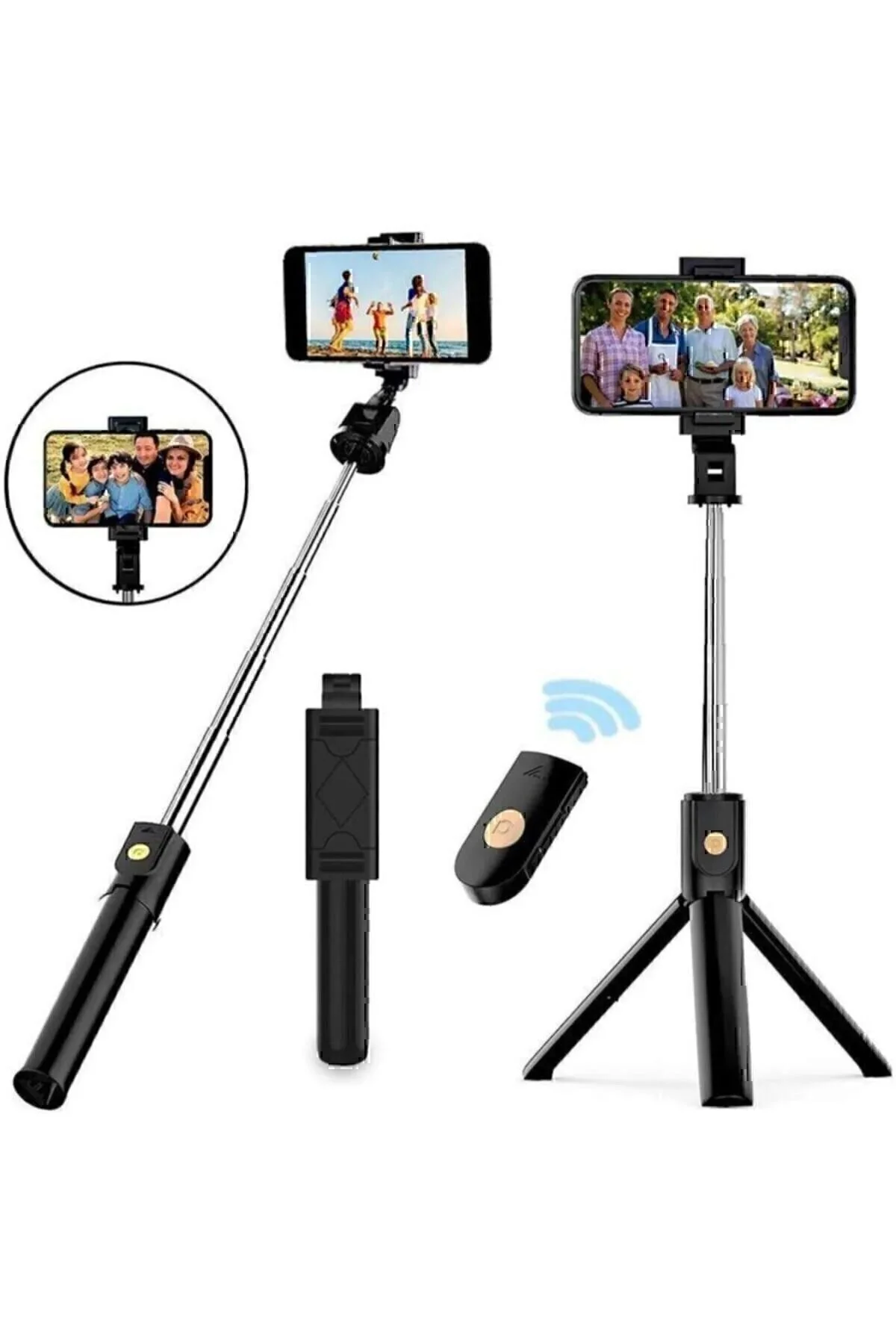 Tripod Selfi Kumandalı Bluetooth Selfie" Selfie - Özçekim Çubuğu Fiyatı