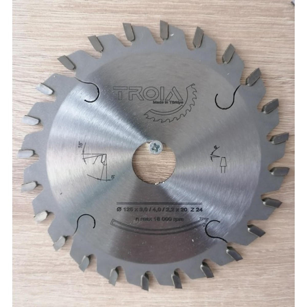 Troia 125X3.0/4.0 X20Z-24 Konikçizici Daire Testere Bıçağı - 125x3.0/4.0 x20 Oto Boyaları Fiyatı