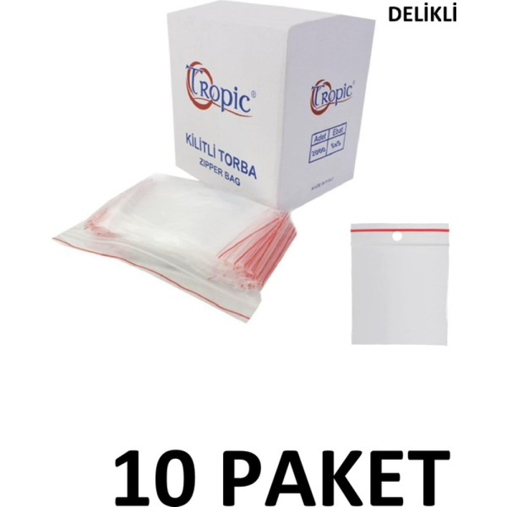Tropic 10 Paket Askılı Delikli Kilitli Torba Kilitli Poşet 5x5 cm (2000 Li) Oto Boyaları Fiyatı