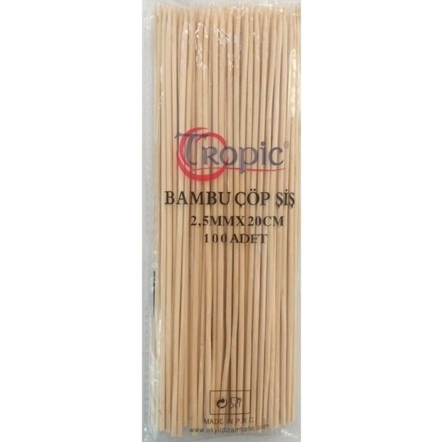 Tropic Çöp Şiş Bambu 20 cm 100'lü Diğer Fiyatı