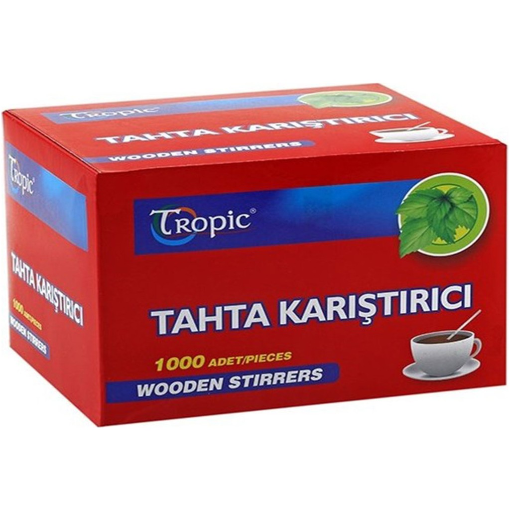 Tropic Tahta Ahşap Karıştırıcı Çay Kaşığı 1000'LI Kullan At Sofra Gereçleri Fiyatı