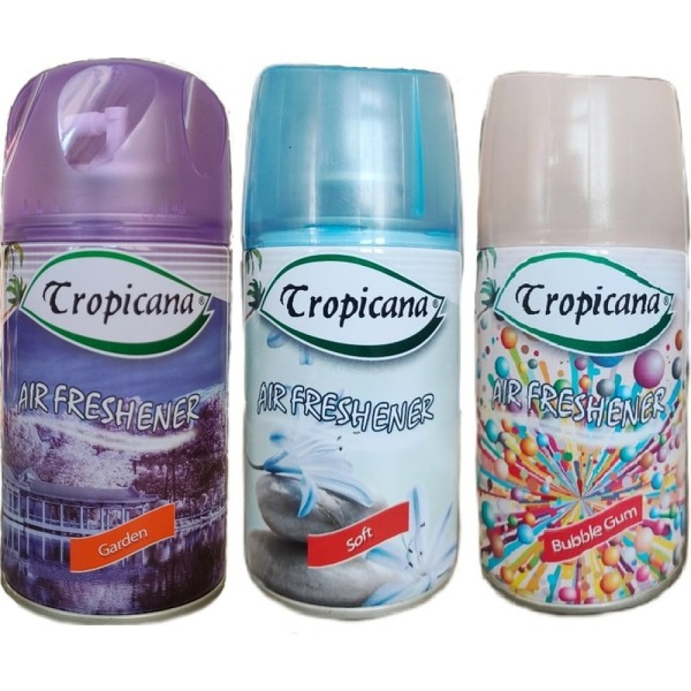 Tropicana Air Freshener Oda Kokusu Garden Bahçe Soft Bubble Gum Koku Parfüm Sprey 260 ml x 3 Adet Oto Boyaları Fiyatı
