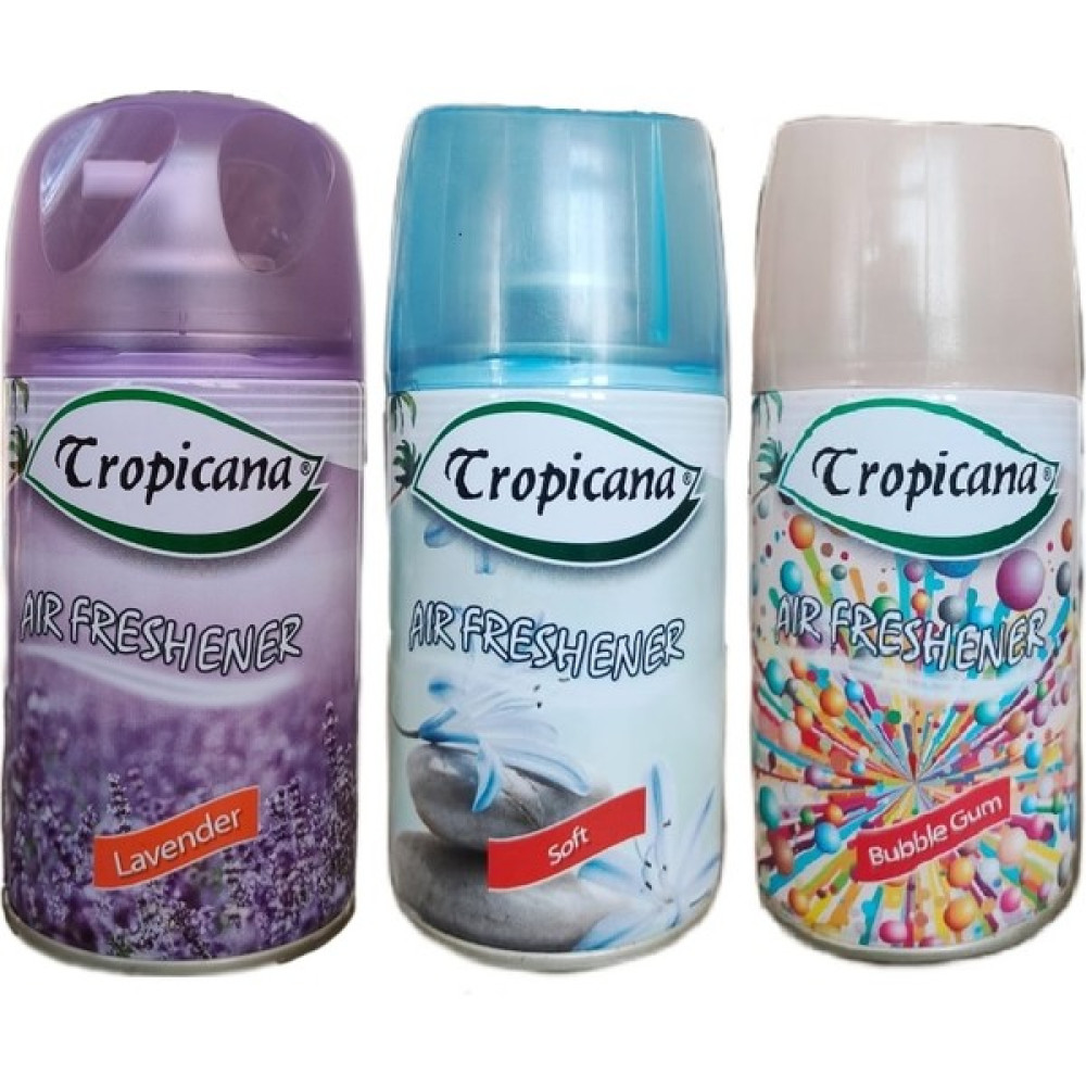 Tropicana Air Freshener Oda Kokusu Lavender Lavanta Soft Hafif Bubble Gum Koku Parfüm Sprey 260 ml x 3 Adet Oto Boyaları Fiyatı
