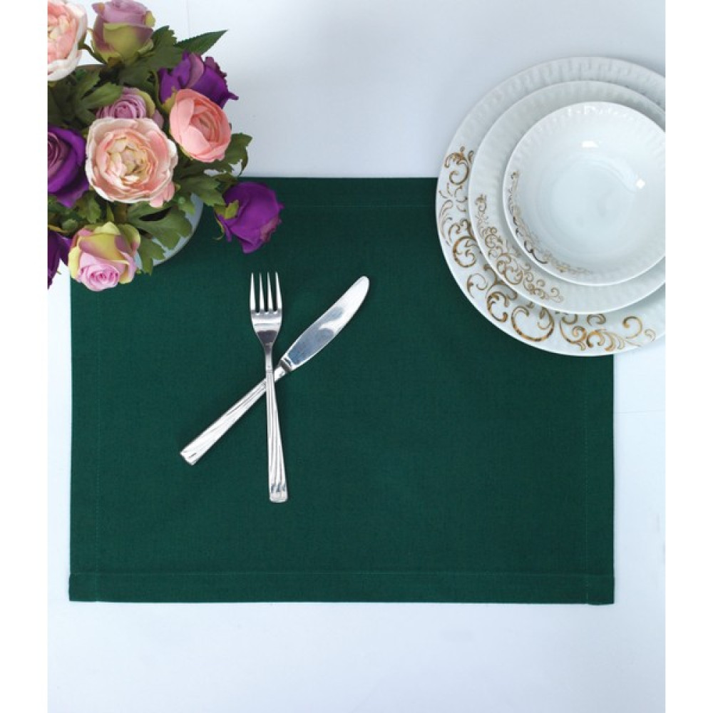 Tropik Home Amerikan Servis Pamuklu Yeşil Renkli Masa ve Salon Sunum Supla 35X45 Tropikhome - 35 x 45 cm Amerikan Servis Fiyatı