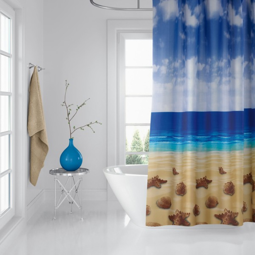 Tropik Home Banyo Perdesi - Tek Kanat Duş Perdesi, Polyester Kumaş Duşakabin Perdesi 180X200 cm Küvet Perdesi - 180 x 200 cm - Renkli Duş / Banyo Perdesi Fiyatı