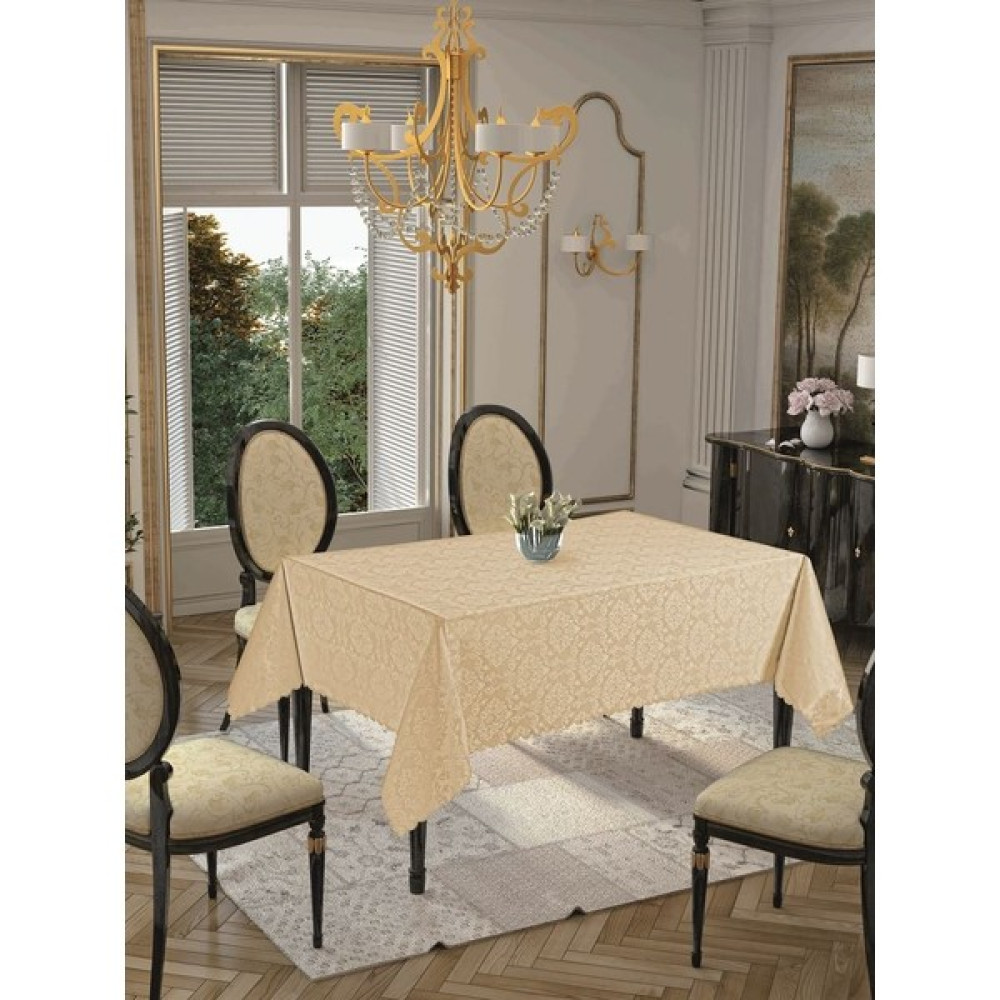 Tropik Home Bej Renk Masa Örtüsü Günlük Kullanım Için Dertsiz Masa Örtüsü - 120 x 160 cm Masa Örtüsü Fiyatı