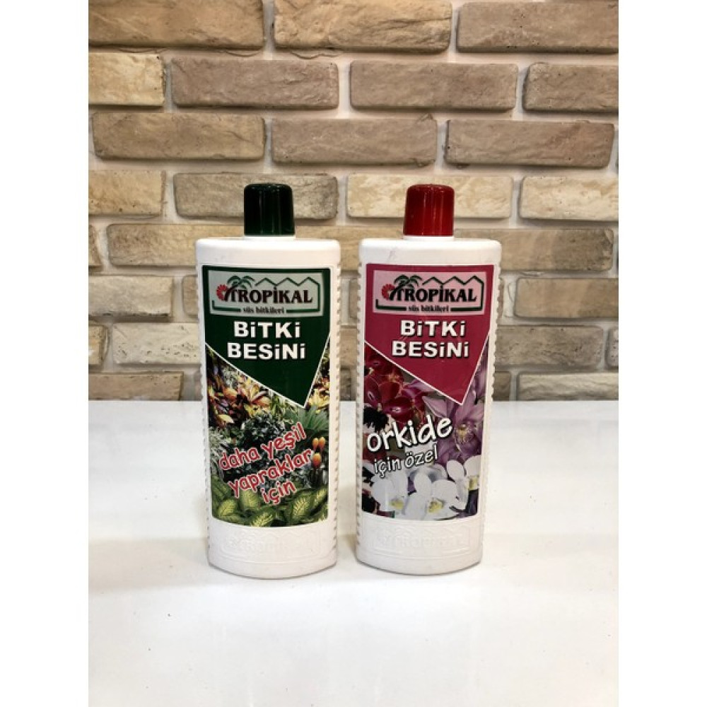 Tropikal Bitki Besini 2'li Set (Orkide-Yeşil Yapraklılar Için ) 1000 ml Bitki Fiyatı
