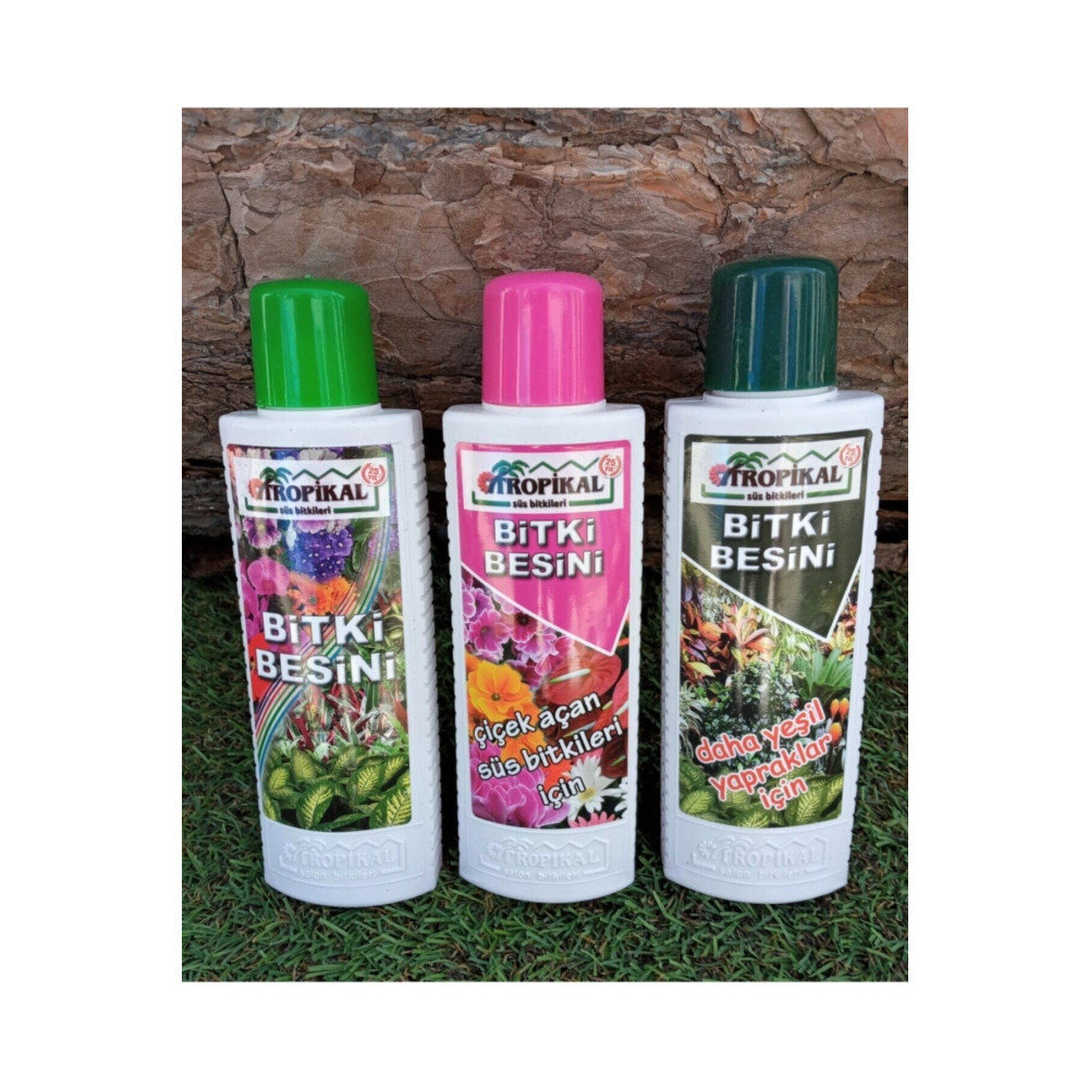 TROPİKAL Bitki Besini 3lü Set Genel Bitki Besini Çiçek Açtıran Yeşil Yapraklı Bitki Vitamini Gübre Gübre Fiyatı