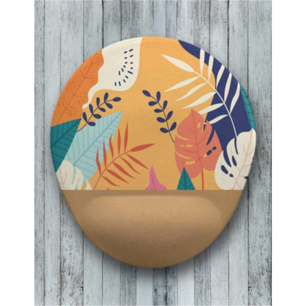 Tropikal Oval Bilek Destekli Mouse Pad - Beyaz Mouse Pad Fiyatı