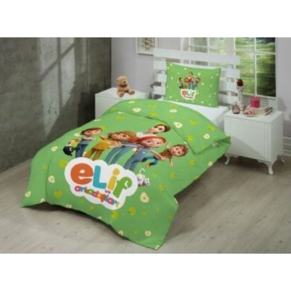 TRT Çocuk Elif ve Arkadaşları Tek Kişilik Nevresim Takımı - Renkli - 160 x 220 cm Nevresim Takımı Fiyatı