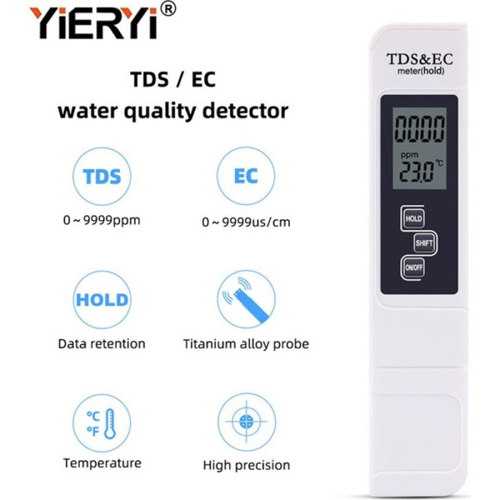 Trucks Habby Yıeryı 3'ü 1 Arada Tds/ec/sıcaklık Ölçer Su Iletkenliği Su Kalitesi Test Cihazı Içme Suyu, Musluk Suyu, Kanalizasyon Arıtma, Nehirler,... Diğer Test ve Ölçüm Cihazları Fiyatı