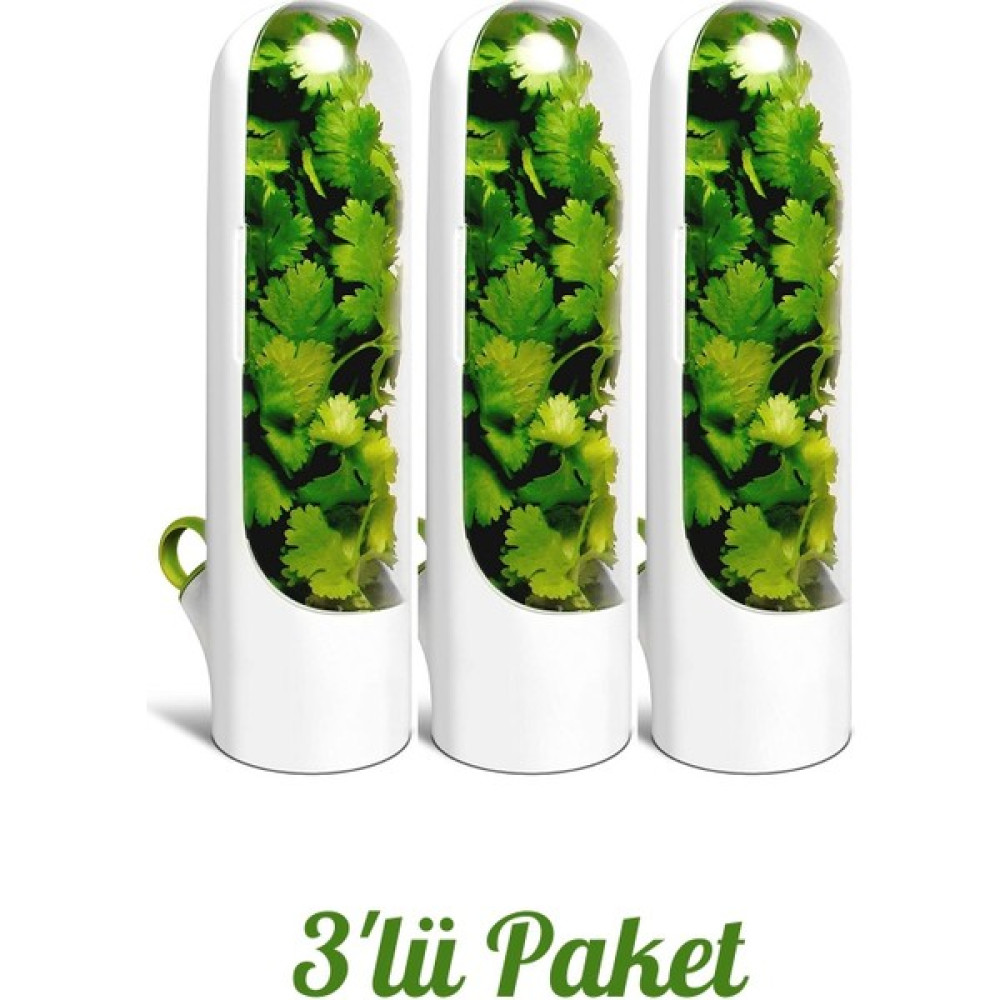 True Fresh Yeşillik Saklama Kabı - Herb Saver - 3 Adet Saklama Kapları Fiyatı