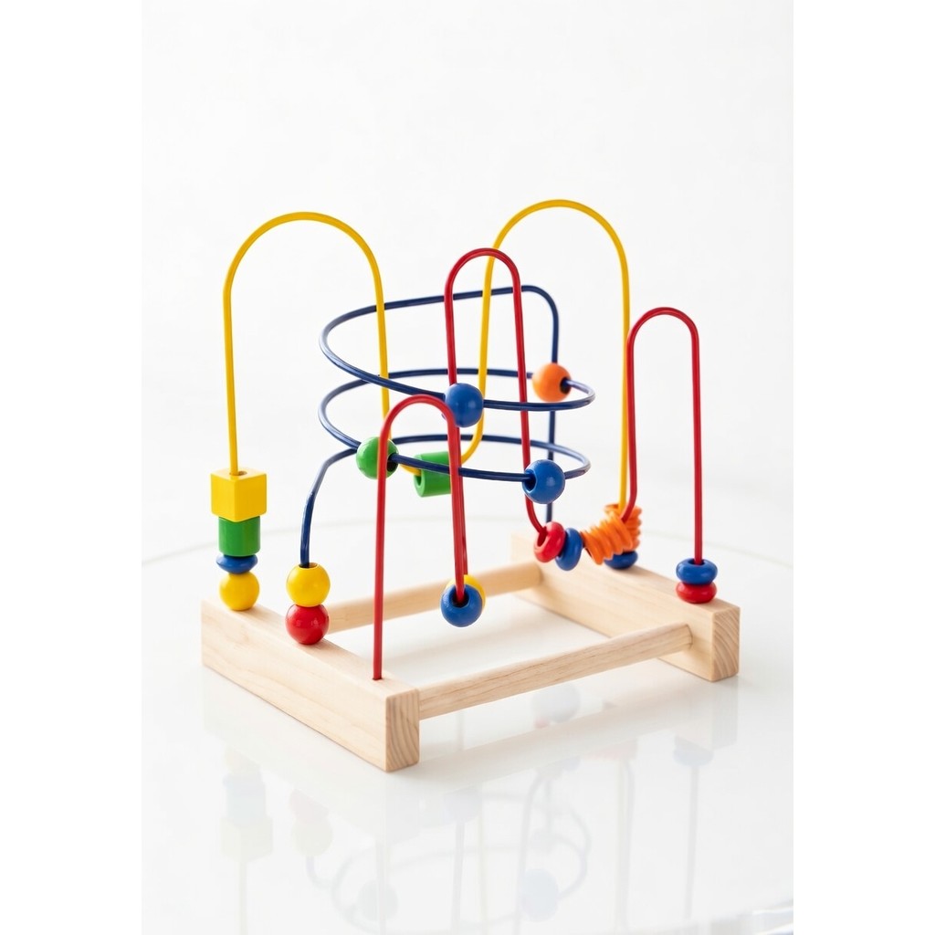 True Toys Orta Boy Boncuklu Helezon - Doğal Ahşap Eğitici Boncuklu Koordinasyon Oyunu - Çok Renkli Ahşap Oyuncaklar Fiyatı
