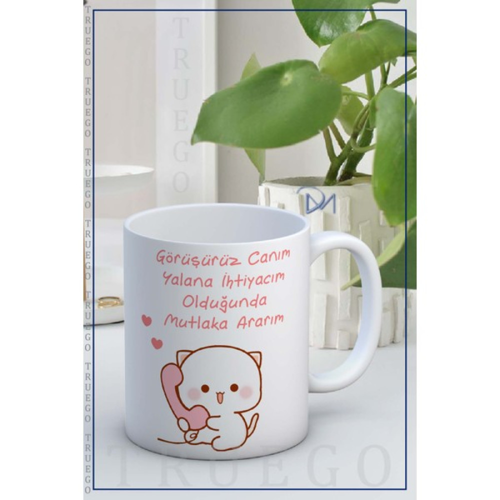 Truego Baskılı Kupa Bardak Seramik Mug - Görüşürüz Canım.. Oto Boyaları Fiyatı