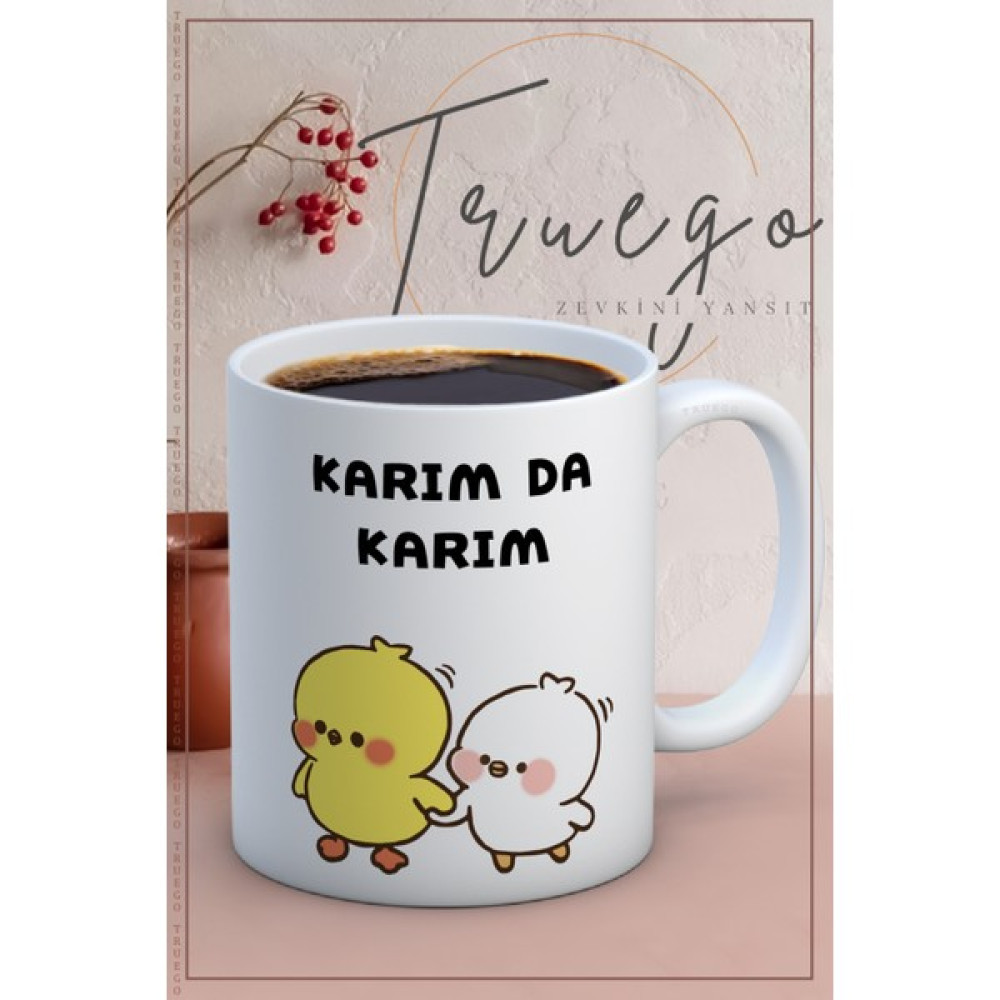 Truego Baskılı Kupa Bardak Seramik Mug - Karım Da Karım Fincan / Bardak / Kahve Takımı Fiyatı