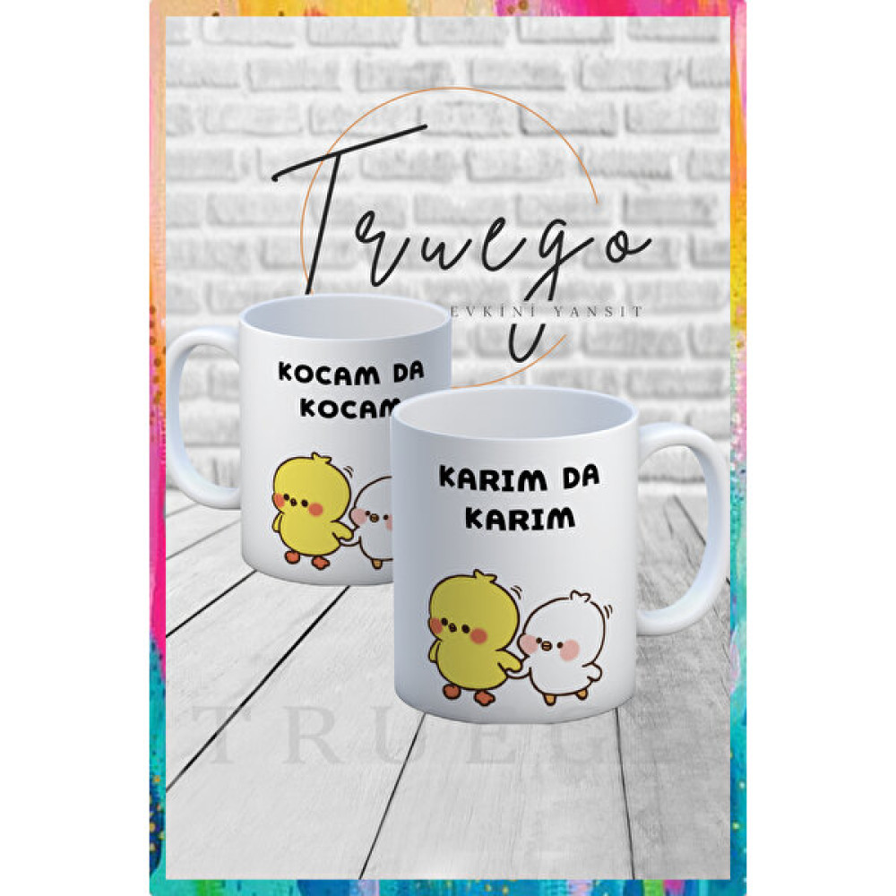 Truego Baskılı Kupa Bardak Seramik Mug - Kocam Da Kocam Karım Da Karım Set Fincan / Bardak / Kahve Takımı Fiyatı