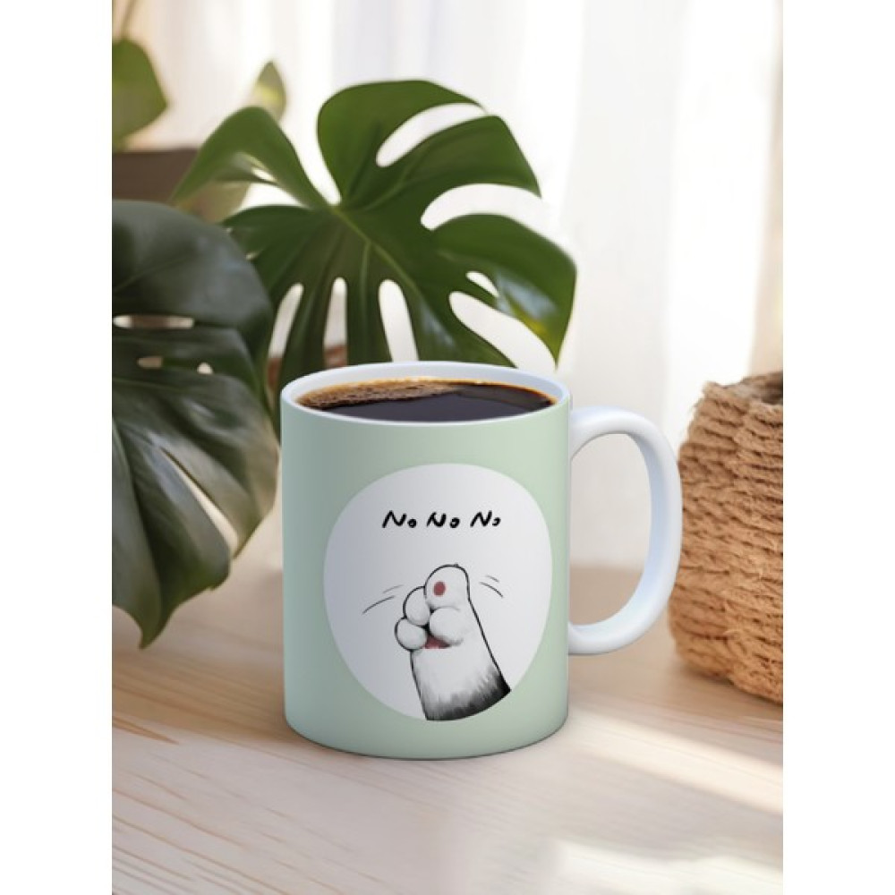 Truego Baskılı Kupa Bardak Seramik Mug - Pati No No No - Beyaz - 1 Adet Oto Boyaları Fiyatı