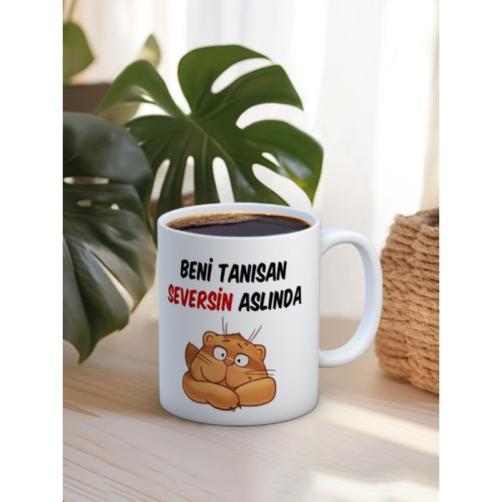 Truego Baskılı Kupa Bardak Seramik Mug - Tanısan Seversin - Beyaz - 1 Adet Oto Boyaları Fiyatı