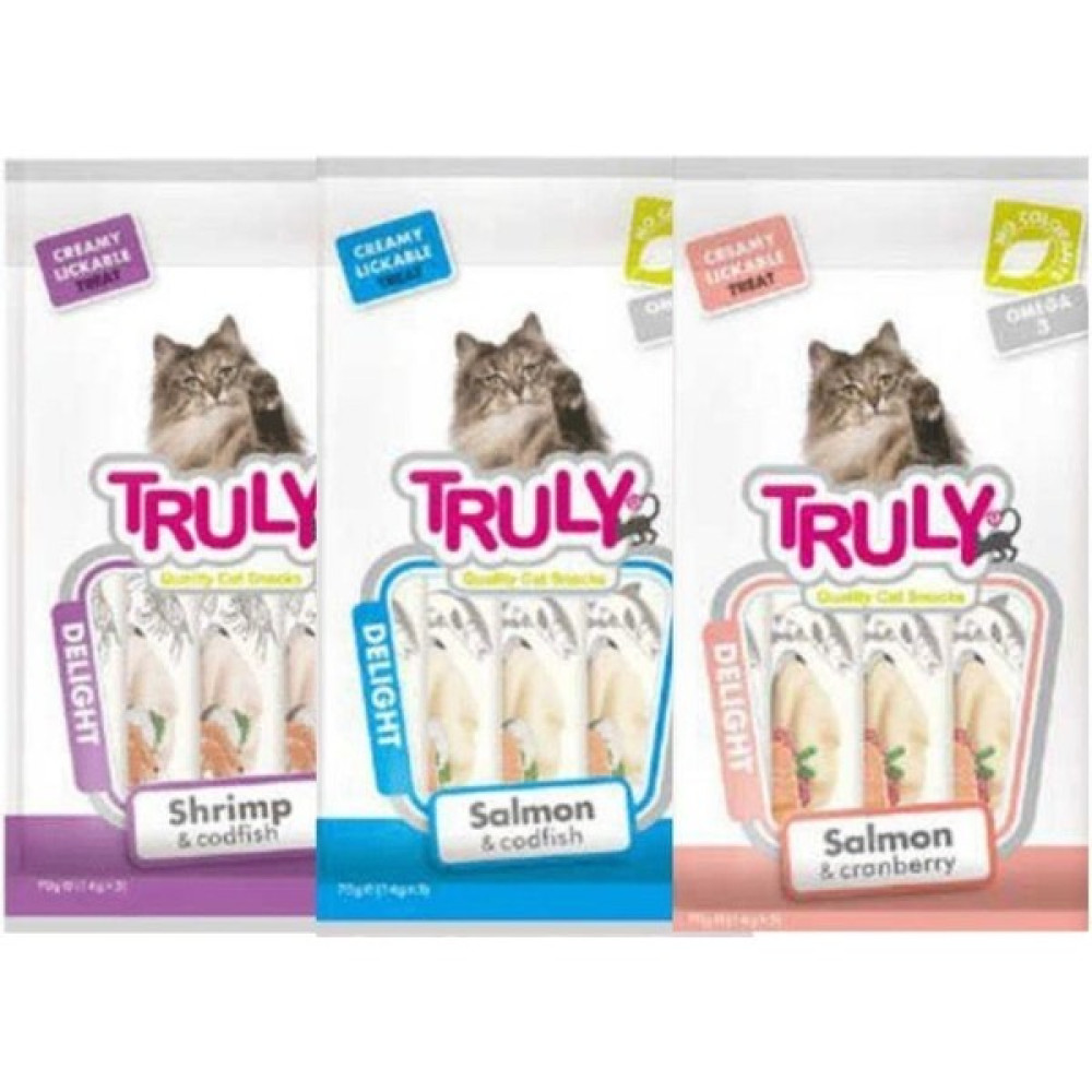 Truly Creamy Lickable Treats Karışık Çeşit Sıvı Kedi Ödül Maması (5X14 Gr) x 3 Adet Evcil Hayvan Ürünleri Fiyatı