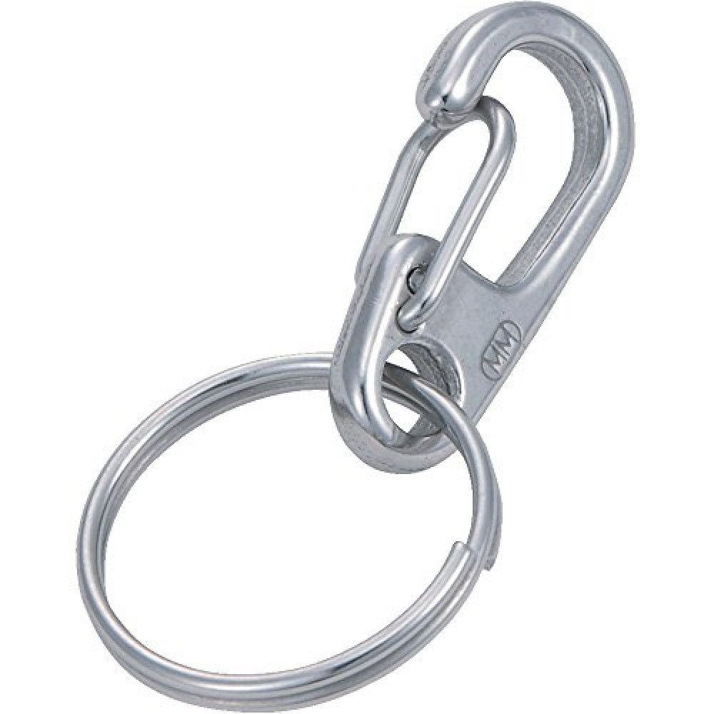 TRUSCO TMPW-0 Mini Clip with Double Ring, Stainless Steel, 0, Pack of 2