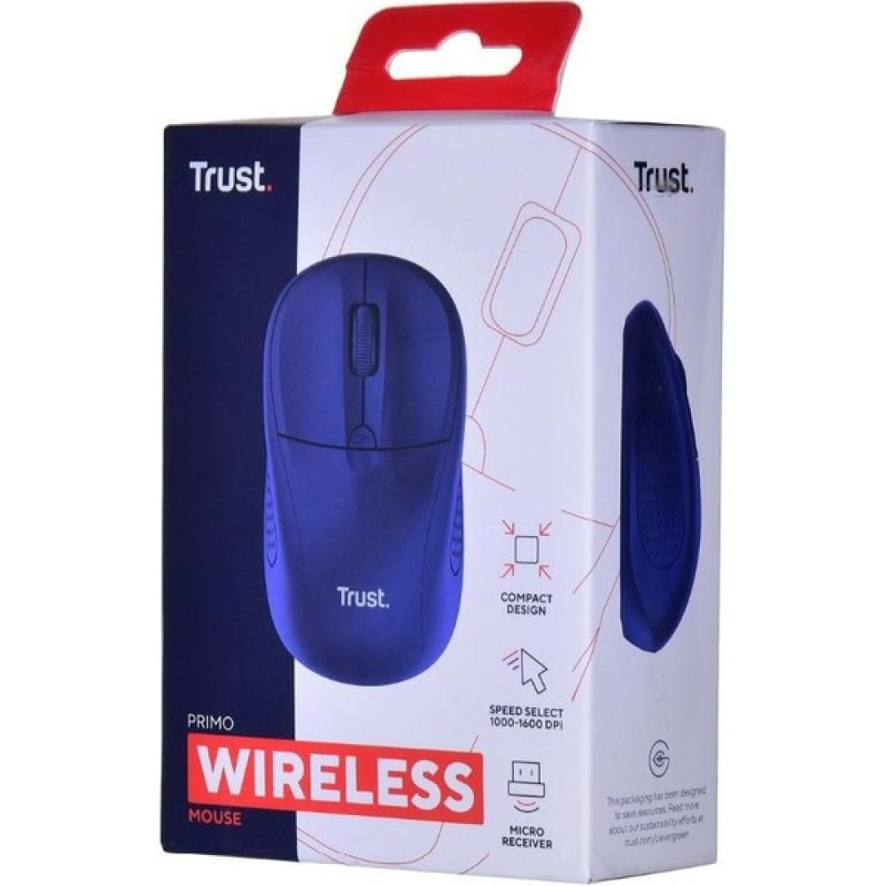 Trust 24796 Kablosuz Mouse Lacivert Primo - Renkli Klavye - Mouse Fiyatı
