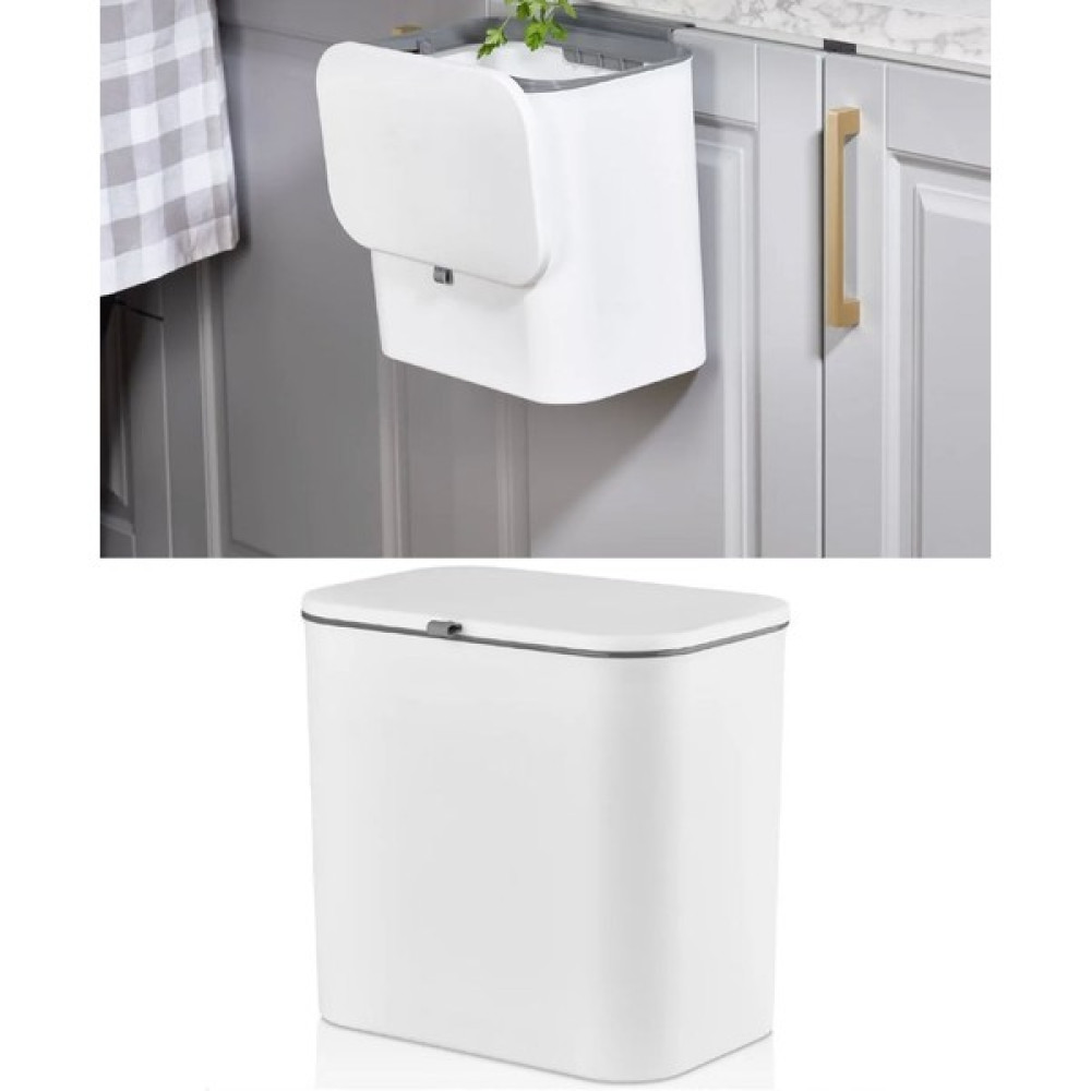 Trustmoda Origa Fonksiyonel Kapaklı Banyo ve Mutfak Tezgahüstü Çöp Kovası Dolap ve Duvar Aparatlı 15 Lt - Beyaz Çöp Kovaları Fiyatı