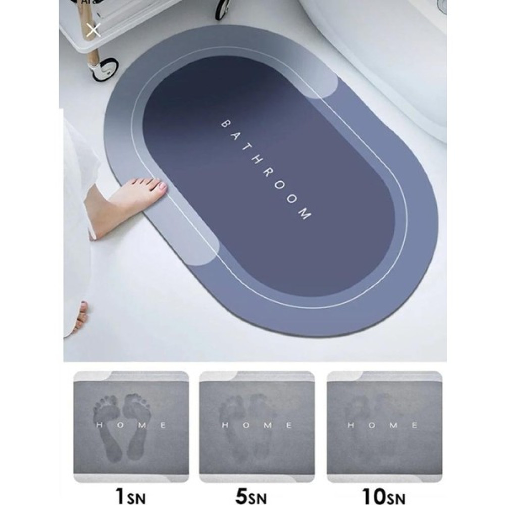 Trustmoda Su Sızdırmaz Hızlı Kuruyan Sihirli Banyo Paspası -Banyo -Mutfak-Islak Zemin- Abdest Paspası 40*60 cm - Mavi - 10 x 70 cm Paspas Fiyatı
