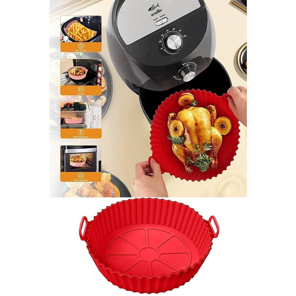 TRUSTMODA Tüm Airfryerlara Uyumlu Silikon Pişirme Kabı - Airfryer Silikon Kap - Bpa Free-1 Adet Kek Kalıpları Fiyatı