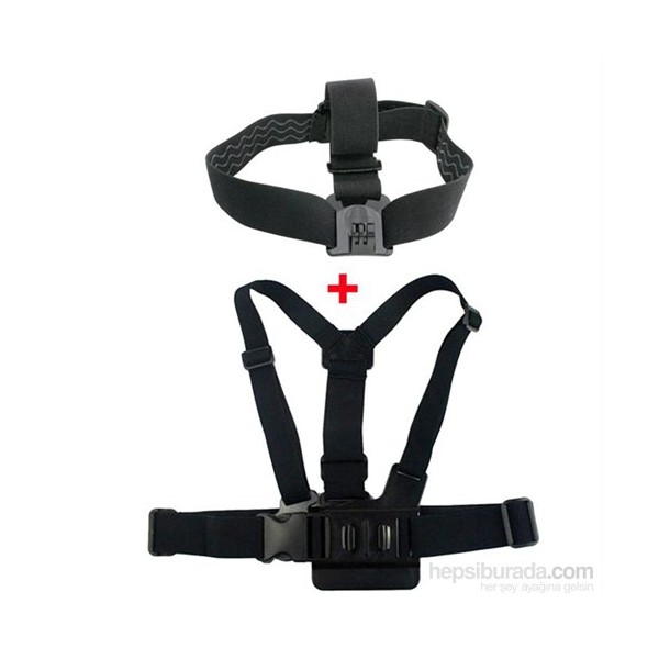 Trx-Pro Gopro Hero 2 3 3+ 4, Göğüs Bağlantı Aparatı Ve Kafa Bandı Combo Aksiyon Kamera Aksesuarları Fiyatı