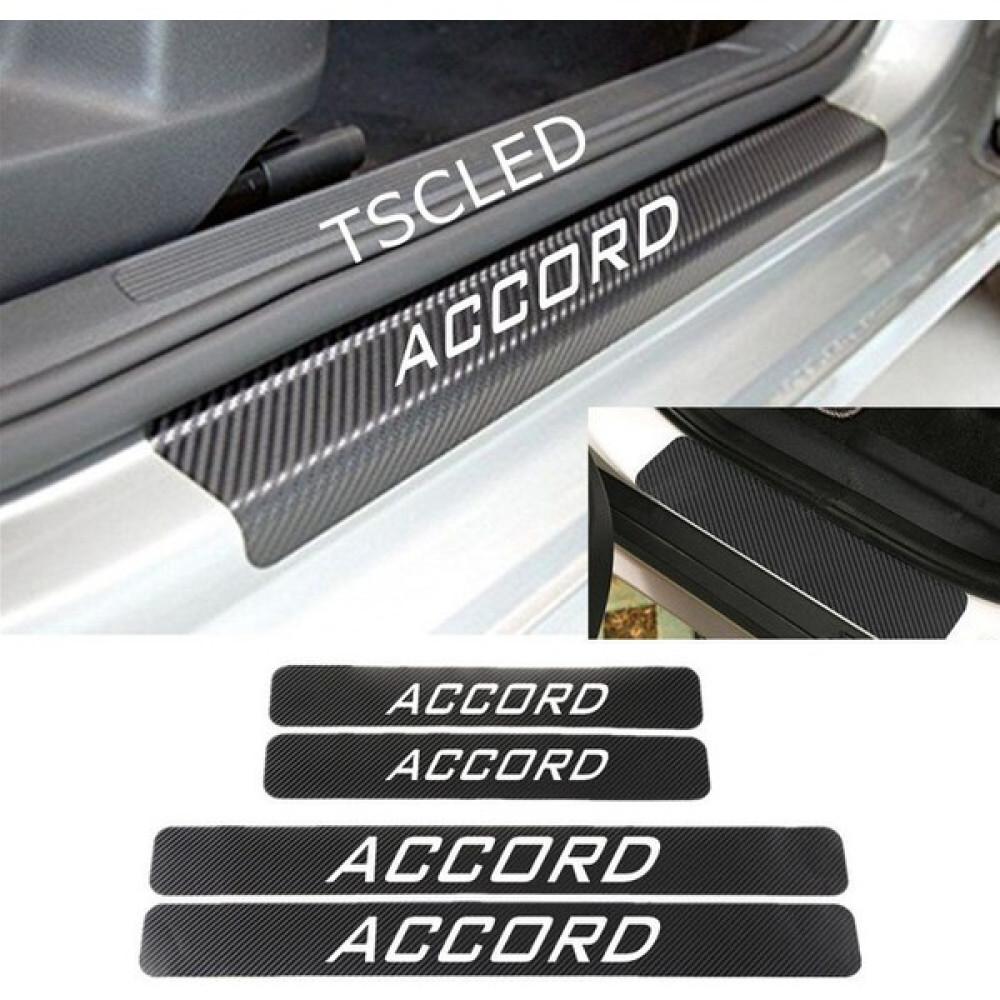 TSC Accord Karbon Kapı Eşiği Kaplama Sticker (4 Adet) ZZ79 - Siyah - 55CM Oto Boyaları Fiyatı
