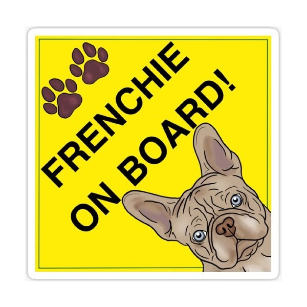 TSC Arabada Frenchchıe Köpek Var Araç Sticker Etiket 19CM Md2 - Siyah - 17CM Oto Boyaları Fiyatı