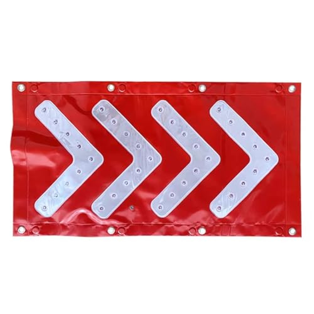 Tseukoe Reflective Arrows Folding Guide Board Luminous Magnetic Vehicle LED Outdoor Directional Arrow Sign for Construction, EMS, Fire or Rescue, Highway Safety and Law Enforcement(Red)