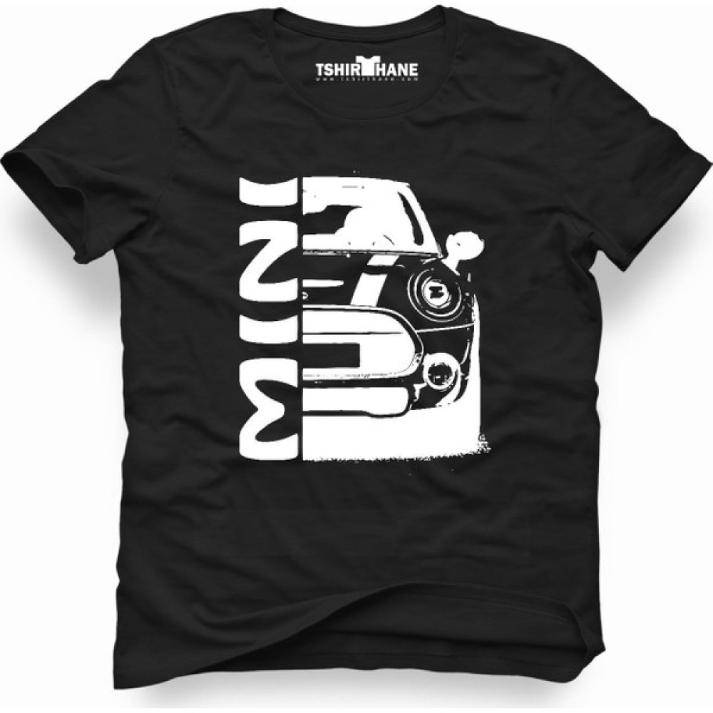 Tshirthane Mini Cooper Siyah Erkek T-Shirt Erkek T-shirt Fiyatı