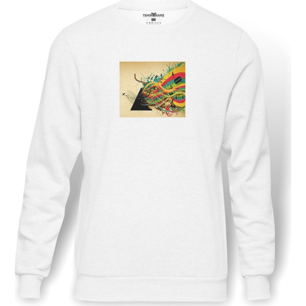 Tshirthane Pink Floyd 2018 Metal Rock Music Baskılı Beyaz Erkek Örme Sweatshirt Uzun Kol Erkek Sweatshirt Fiyatı
