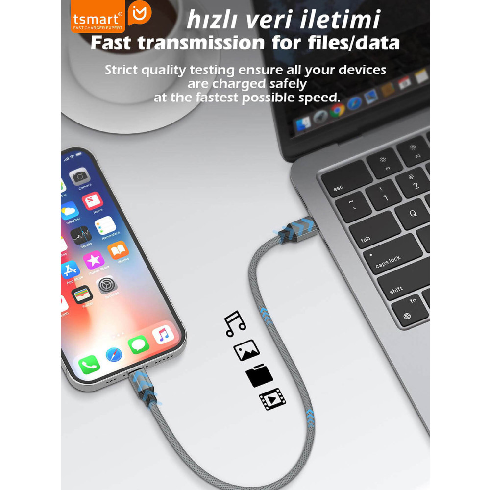 Tsmart 30W Usb-C To Lightning iPhone Hızlı Şarj Kablosu TS-K20