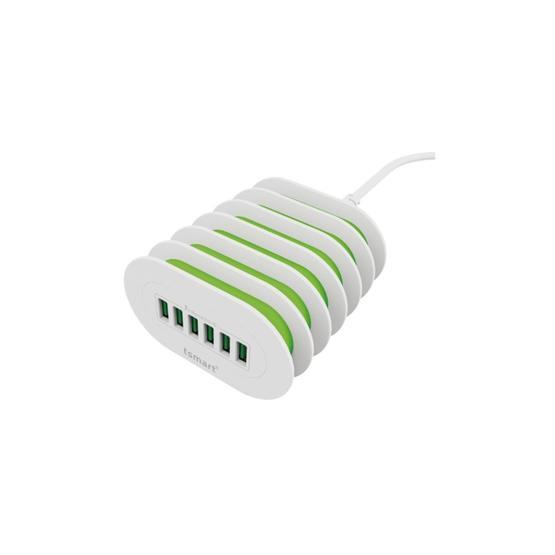 Tsmart Ergonomik Dizayn 6 USB Çıkışlı Şarj Cihazı