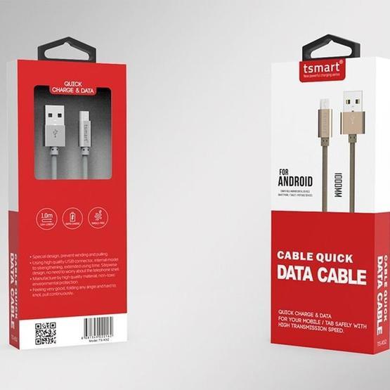Tsmart Özel Seri Örgülü Android Şarj Kablosu