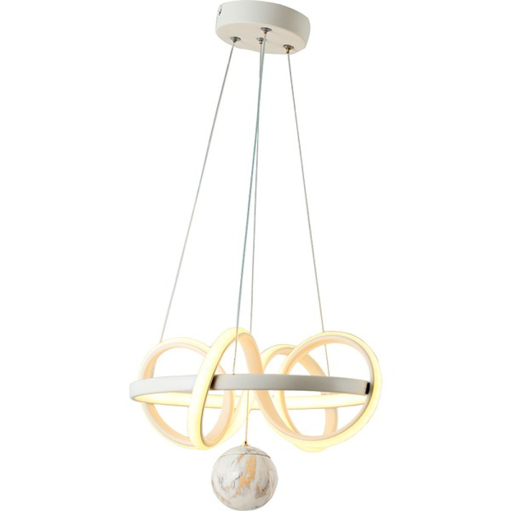 TT Aydınlatma TT003TPL-BY Tt Aydınlatma Sarmal Modeli Mat Beyaz Mermer Desen Toplu LED Avize - 1'li Avize Fiyatı