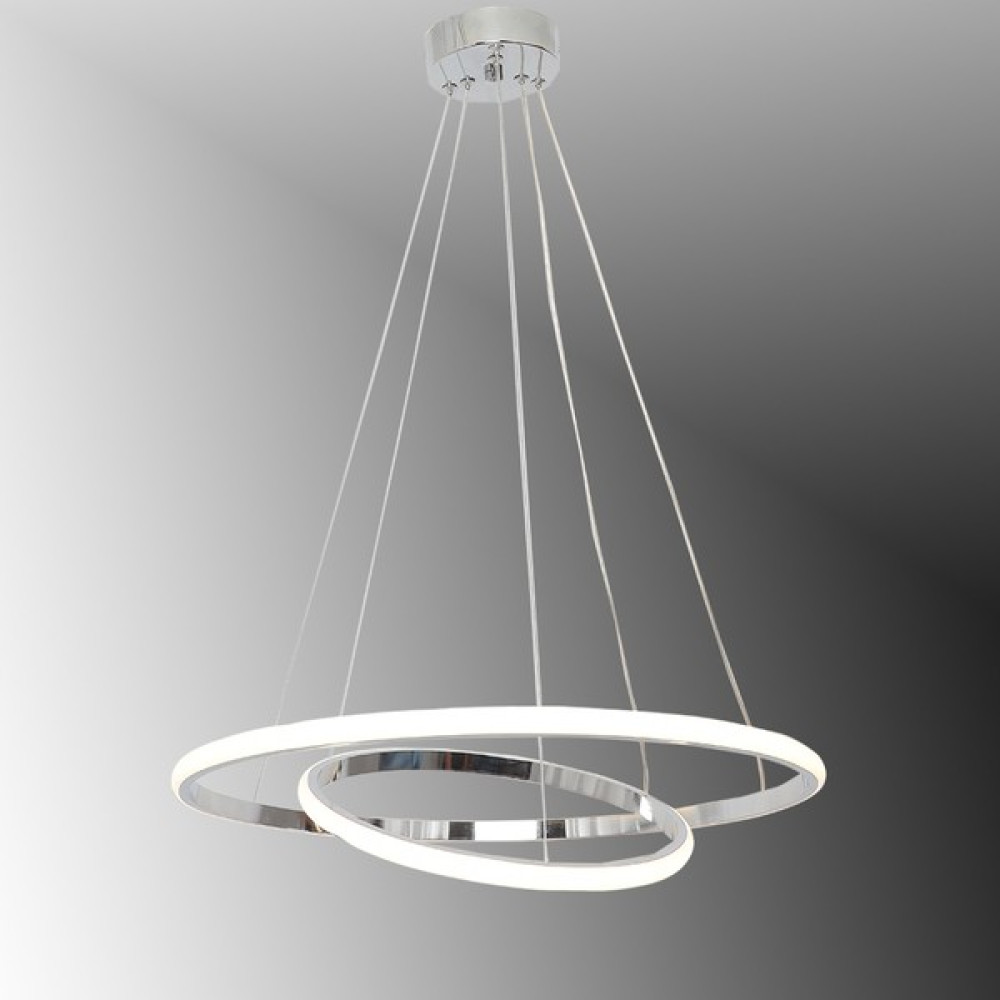 TT Aydınlatma TT300-2 Kr Tt Aydınlatma Halka 2 Li Krom LED Avize - Sarı Işık Avize Fiyatı