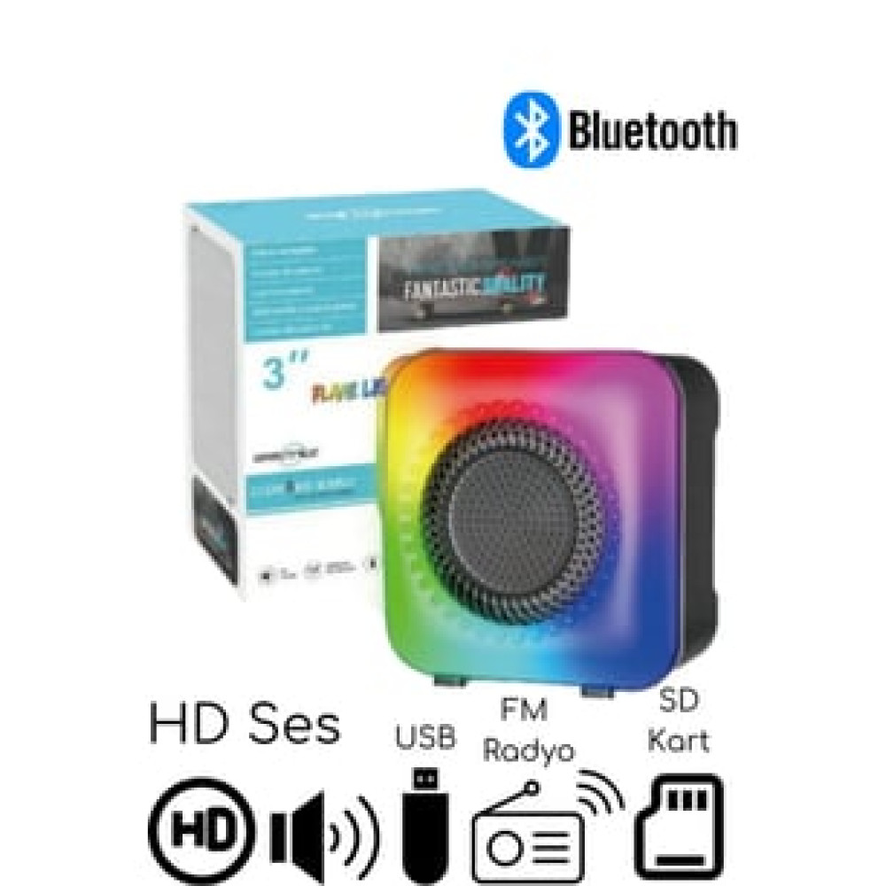 TT_GTS-1373 RGB Işıklı Ses Bombası Mini Taşınabilir Bluetooth Hoparlör TF/FM/USB Bluetooth Hoparlör Fiyatı