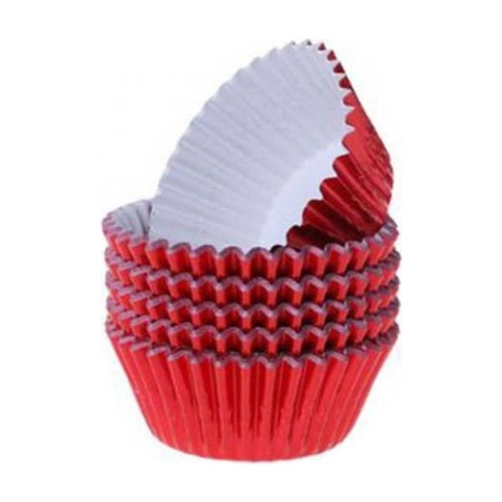 TT Tahtakale Toptancıları Metalik Folyo Cupcake Kalıbı Muffin Pet Kapsül No:3 (150 Adet) Kırmızı Kek Kalıpları Fiyatı